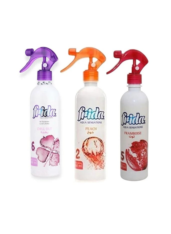 Frida Frida Room Freshener Set 460x3 - Peach - Chill Out - Berry